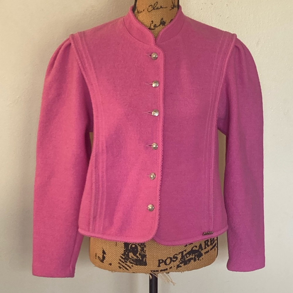 Vintage Litza W. Germany Pink Pure New Wool Jacket Women’s M